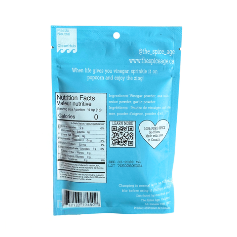 The Spice Age - Salt & Vinegar Popcorn Seasoning (All Natural Ingredients) - The Local Space