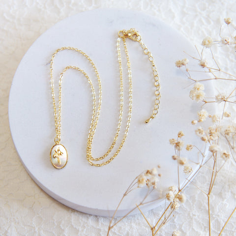 Flora Birth Flower Necklace - The Local Space