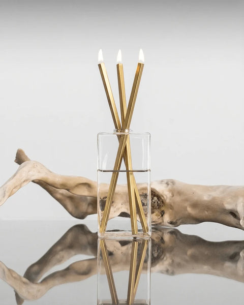 Everlasting Candlesticks – Reusable Steel Oil Candles (Set of 3)