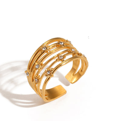 The Gilded Grid Ring