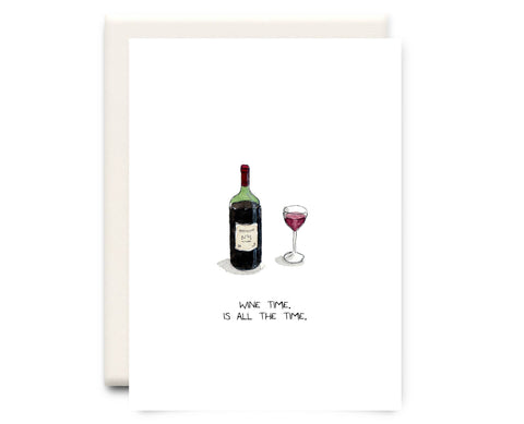 Inkwell Cards - Wine Time - Everyday Greeting Card - The Local Space