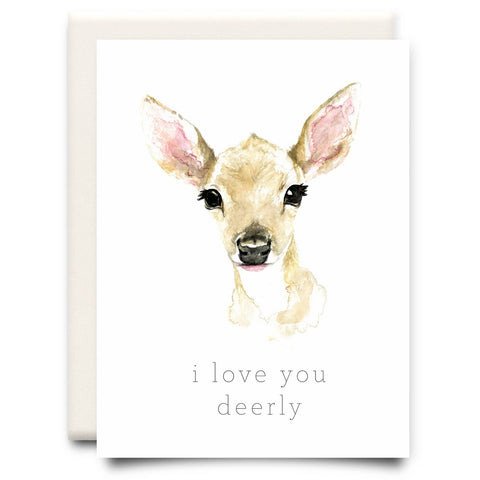 Inkwell Cards | Love You Deerly Greeting Card, The Local Space, Local Canadian Brands