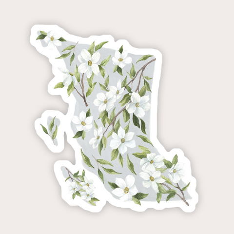 Natasha Vanderburg Co. | British Columbia Pacific Dogwood Sticker, The Local Space, Local Canadian Brands