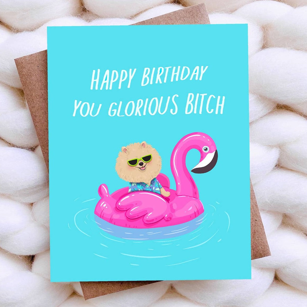 Top Hat and Monocle | Happy Birthday You Glorious Bitch Greeting Card, The Local Space, Local Canadian Brands 