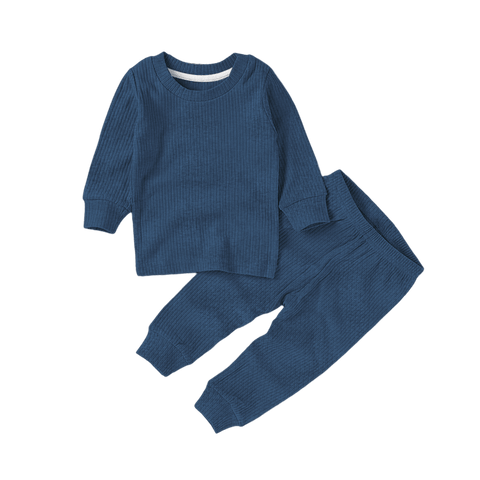 2 Piece Ribbed Lounge Set Pajamas - The Local Space