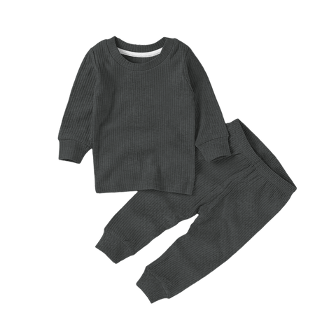 2 Piece Ribbed Lounge Set Pajamas - The Local Space
