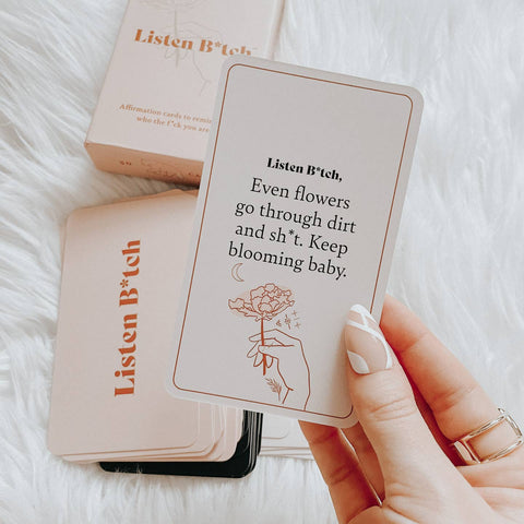 Listen B*tch Affirmation Cards