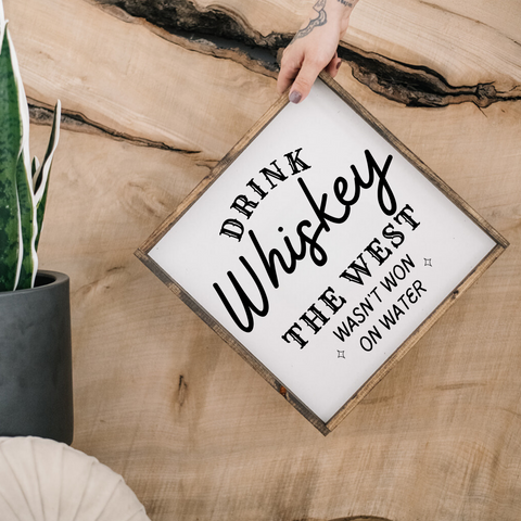 Drink Whiskey | Wood Sign