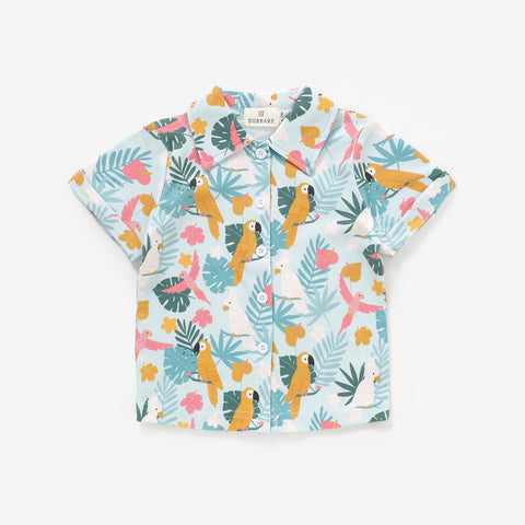 Tropical Paradise Kids Button Shirt