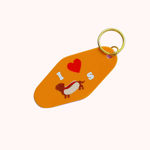 I Heart Weiner Dogs | Motel Keychain