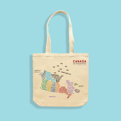 MAKE Vancouver - Canada Explained Infographic Make Original Natural Tote - The Local Space