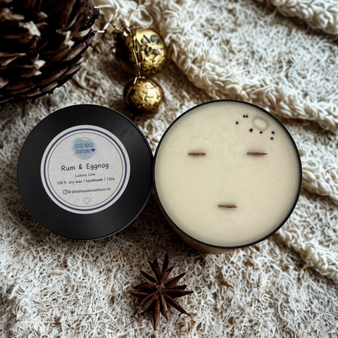 Rum & Eggnog | Triple Wood Wick Candle - The Local Space