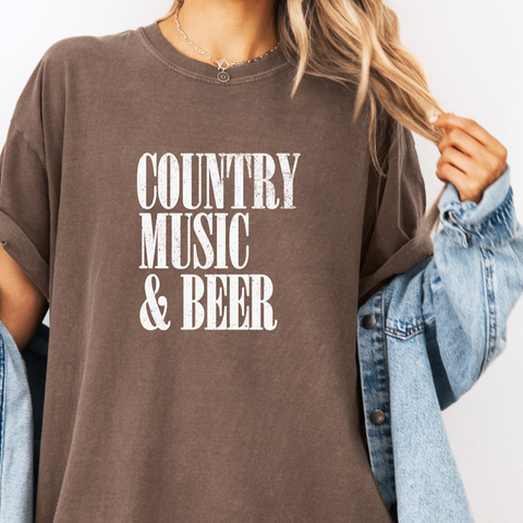 Country Music & Beer T-Shirt - The Local Space