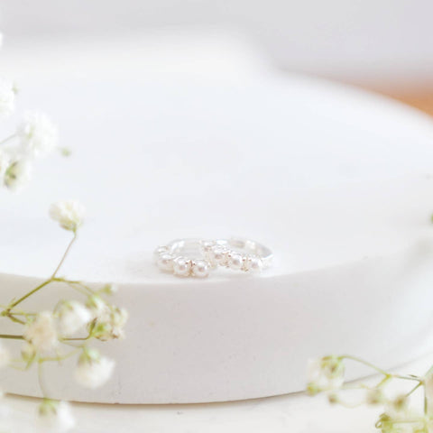 Pearl Huggie Hoops - The Local Space