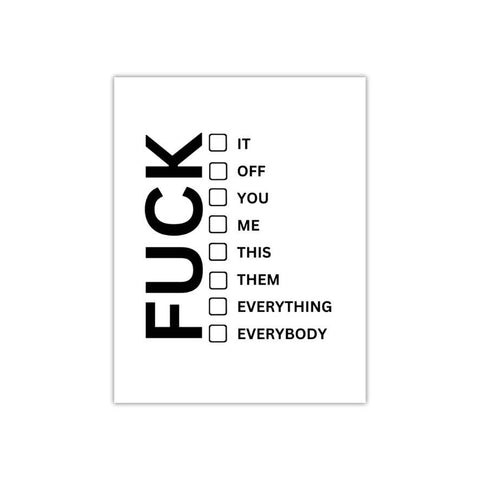 Fuck Card | Greeting Card