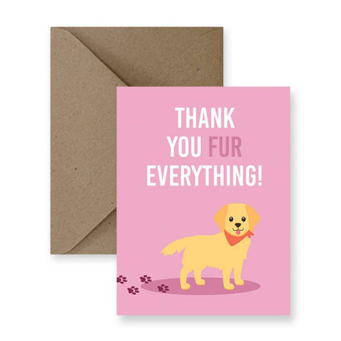 IMPAPER | Thank You Fur Everything Greeting Card, The Local Space, Local Canadian Brands