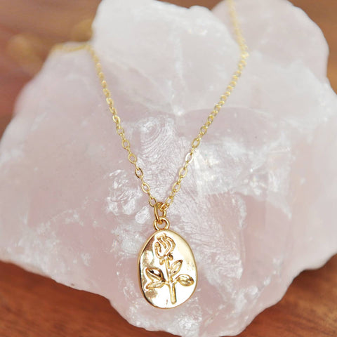 Rose Pendant Necklace - The Local Space