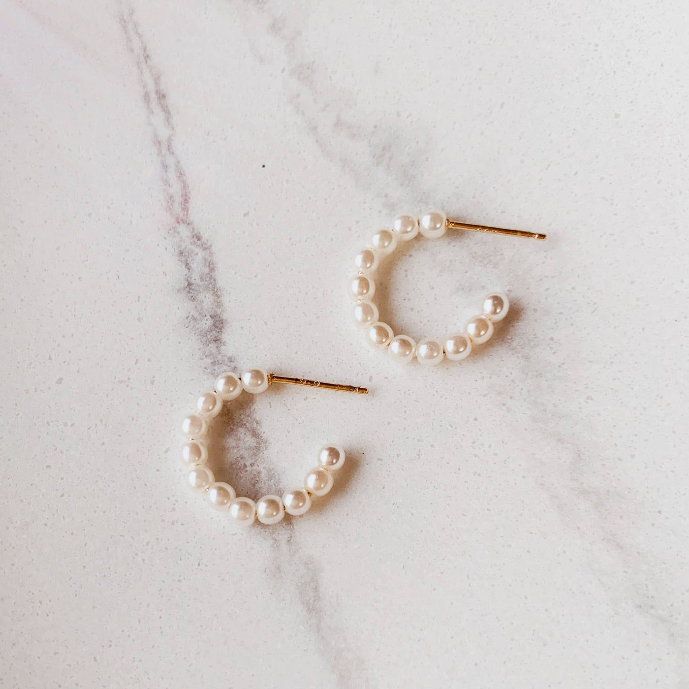 Oh So Lovely | Minimalist Pearl Hoop, The Local Space, Local Canadian Brands