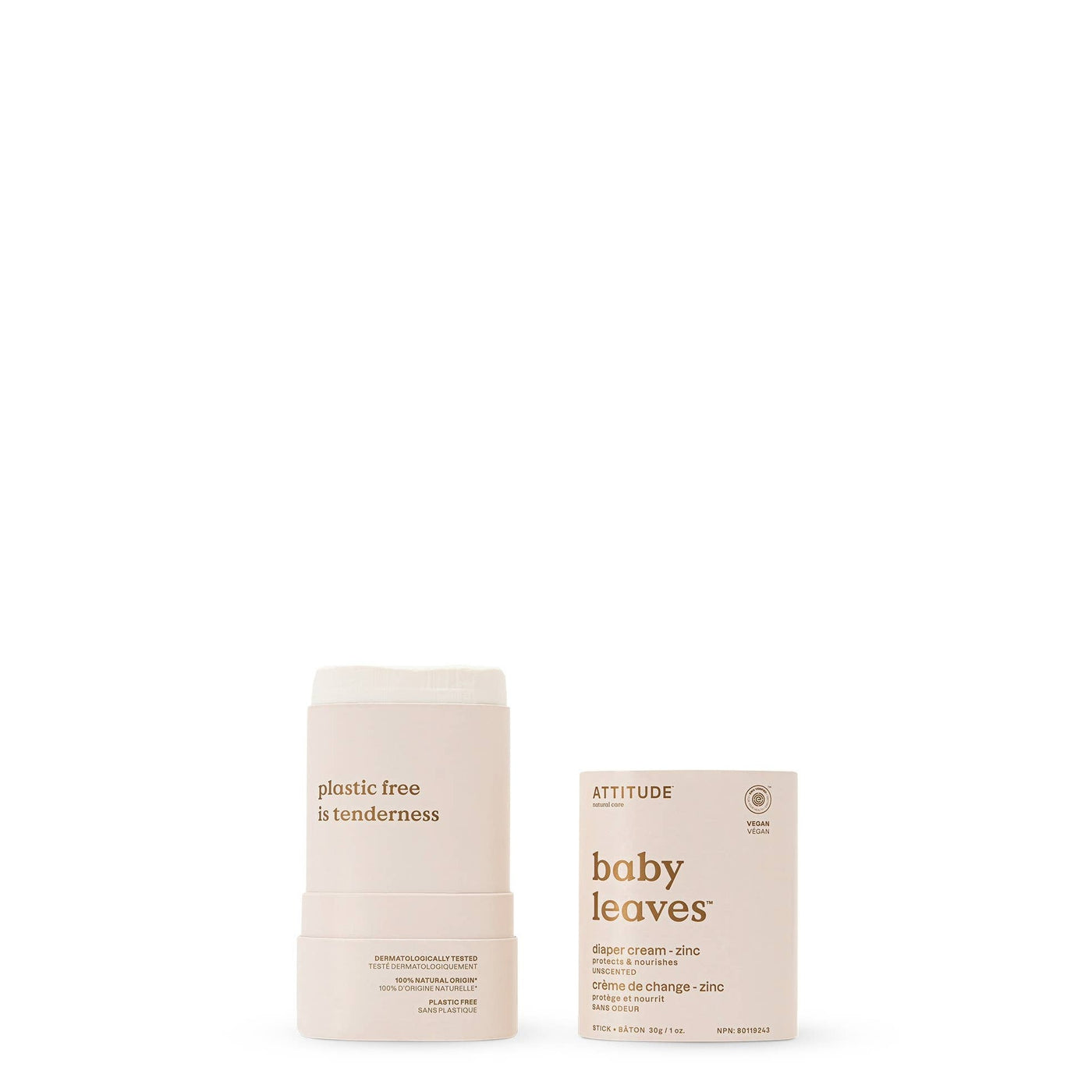 ATTITUDE | Baby Leaves Bar - Unscented Diaper Cream, The Local Space, Local Canadian Brands