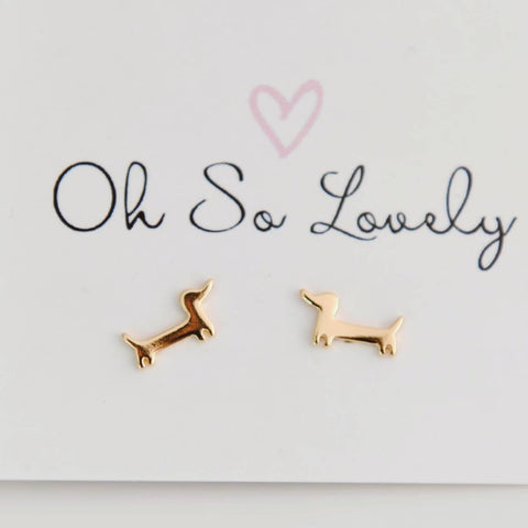 Weiner Dog Stud Earrings