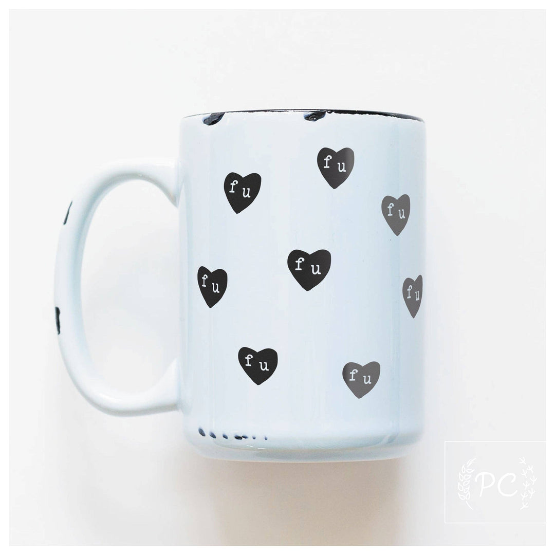 Prairie Chick Prints - Fu hearts | ceramic mug - The Local Space