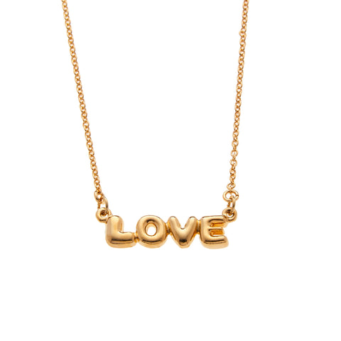 Forever Love Bubble Letter Necklace