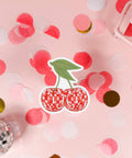 BlushedDesigns Co. - Disco Cherries Vinyl Sticker - The Local Space