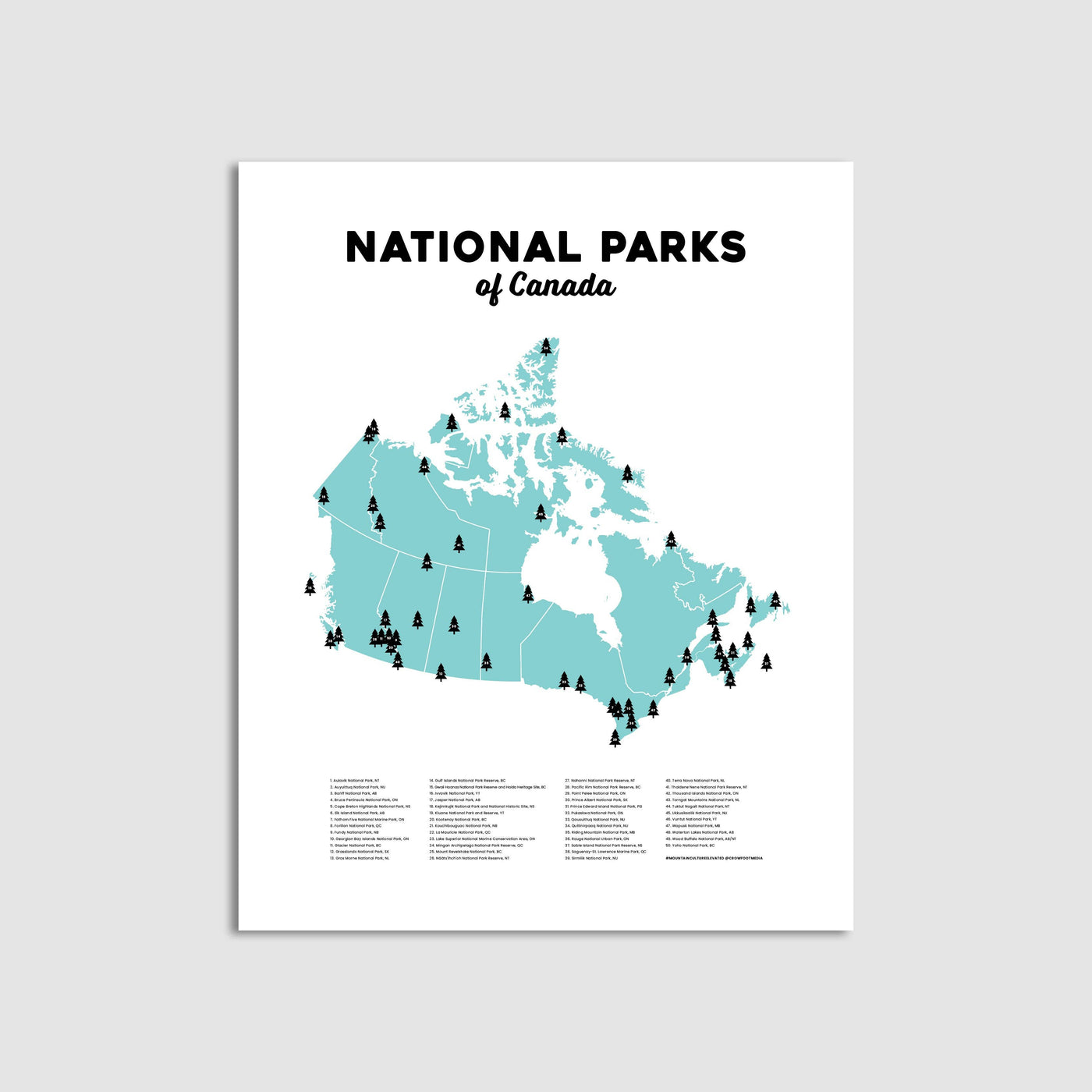 Wildly Supply Co. | National Parks of Canada Print, The Local Space, Local Canadian Brands