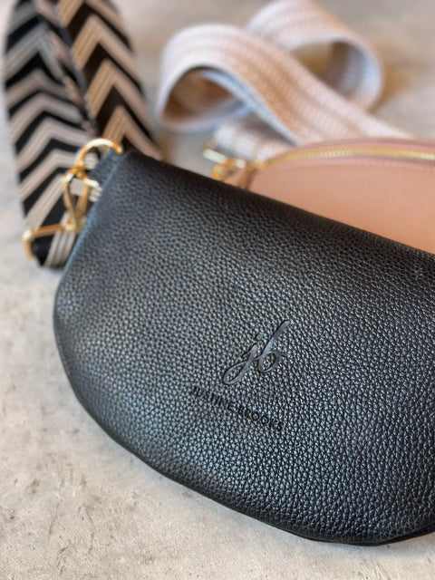 Vegan Leather Crossbody Bag Black