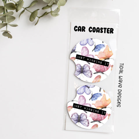 Just Winging It | Car Coasters