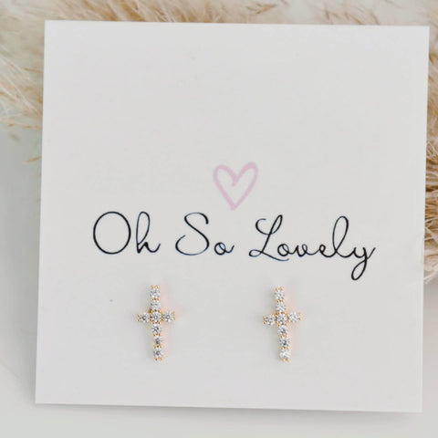 Cross Stud Earrings