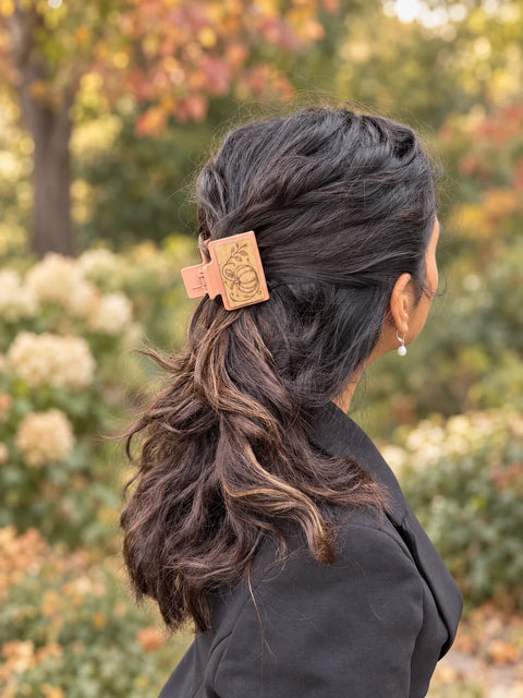 Autumn - Wood Hair Clip