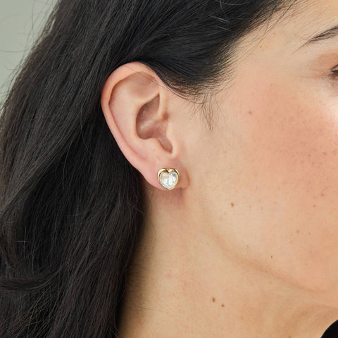 Freya Heart Stud Earrings