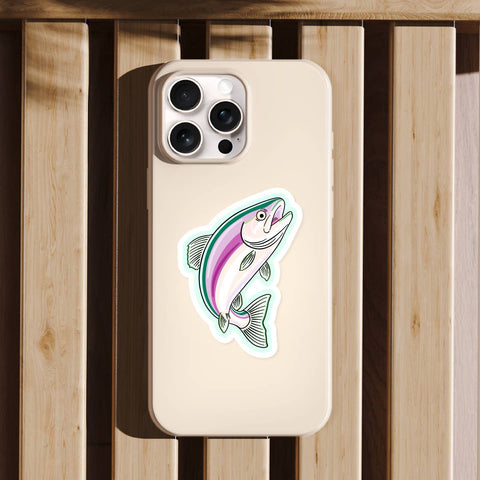 Rainbow Trout - Waterproof Vinyl Sticker 