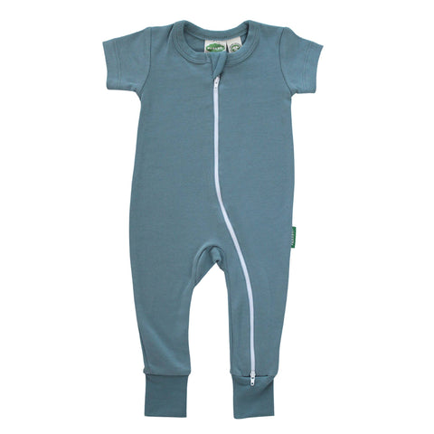 Essential Basics '2-Way' Zip Romper | Short Sleeve