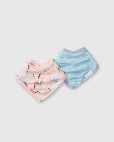 Bandana Bib Set - 2 Pack - Unicorn Ballet