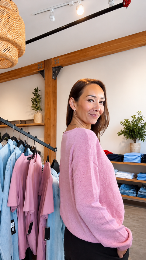 Walla Long Sleeve Pull Over - Petal Pink