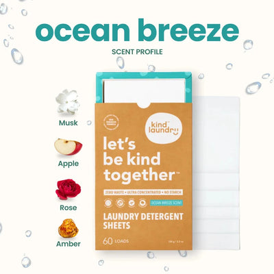 Kind Laundry | 6-Pack Ocean Breeze Detergent Sheets, The Local Space, Local Canadian Brands