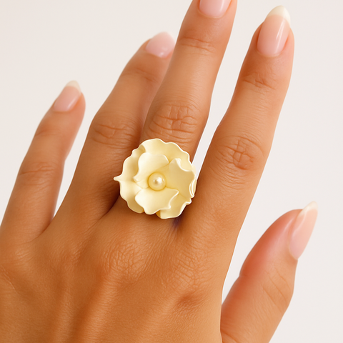 Floral Adjustable Ring - The Local Space