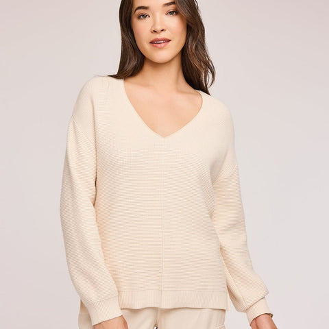 Lisbon V-Neck Knit Sweater