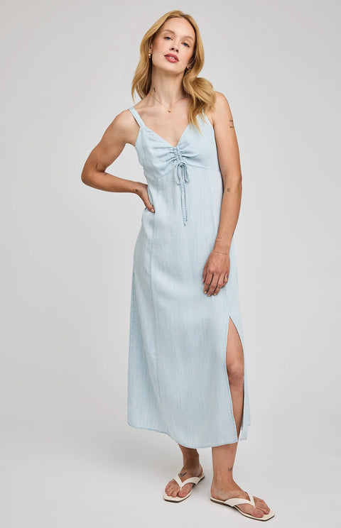 Renata Midi Dress - Light Blue