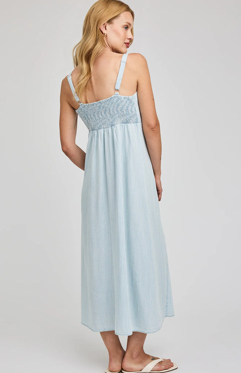 Renata Midi Dress - Light Blue