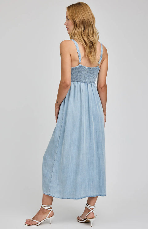 Renata Midi Dress - Light Blue