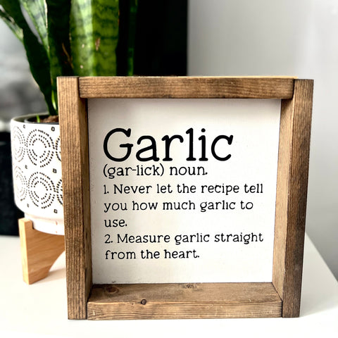 Garlic | Wood Sign - The Local Space