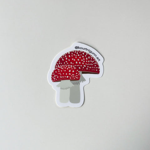 Red Mushrooms Sticker | The Local Space