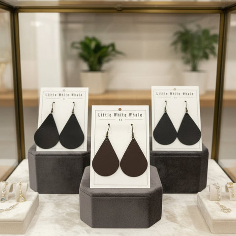 Leather Dangle Earrings - The Local Space