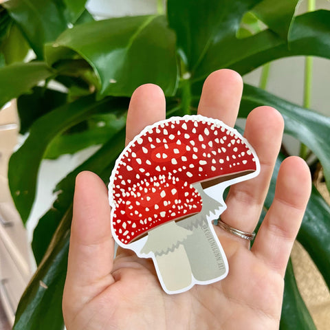 Red Mushrooms Sticker | The Local Space