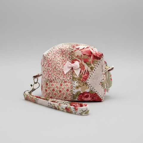 The Brush Boxx Cottage Quilt Make-Up Bag