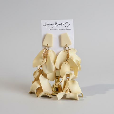 Handcrafted Earrings - Polymer Clay & Gold Plated Earrings