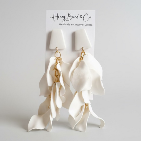 Handcrafted Earrings - Polymer Clay & Gold Plated Earrings